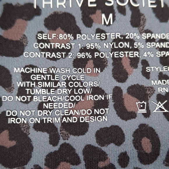 Thrive Societe Women's Performance Leggings Winnie Leopard Stitch Fix - Medium - Picture 11 of 12